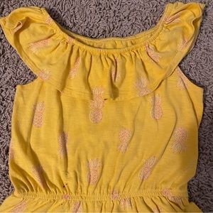 Mustard Yellow Pineapple Romper - SO - size 10/12